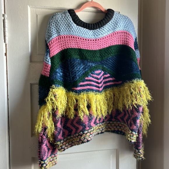Zara maximalist knit sweater with fringe - Picture 4 of 4